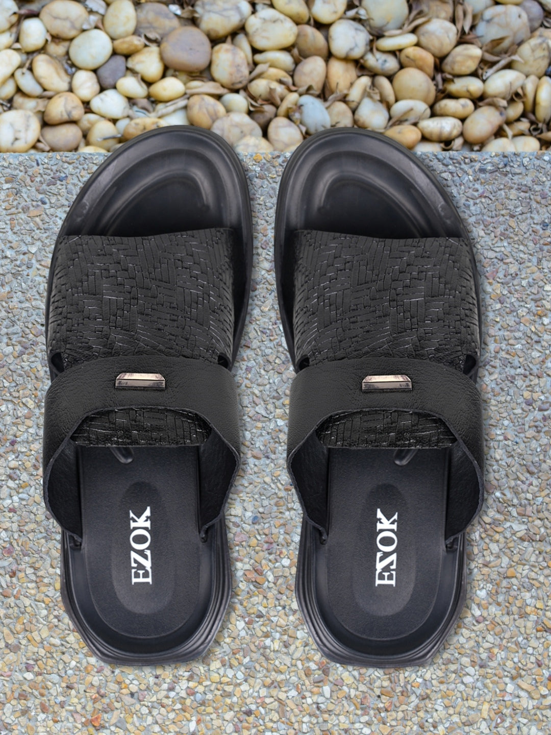 Ezok Men's Genuine Leather Sandals Comfortable, Stylish, and Durable Footwear for Summer